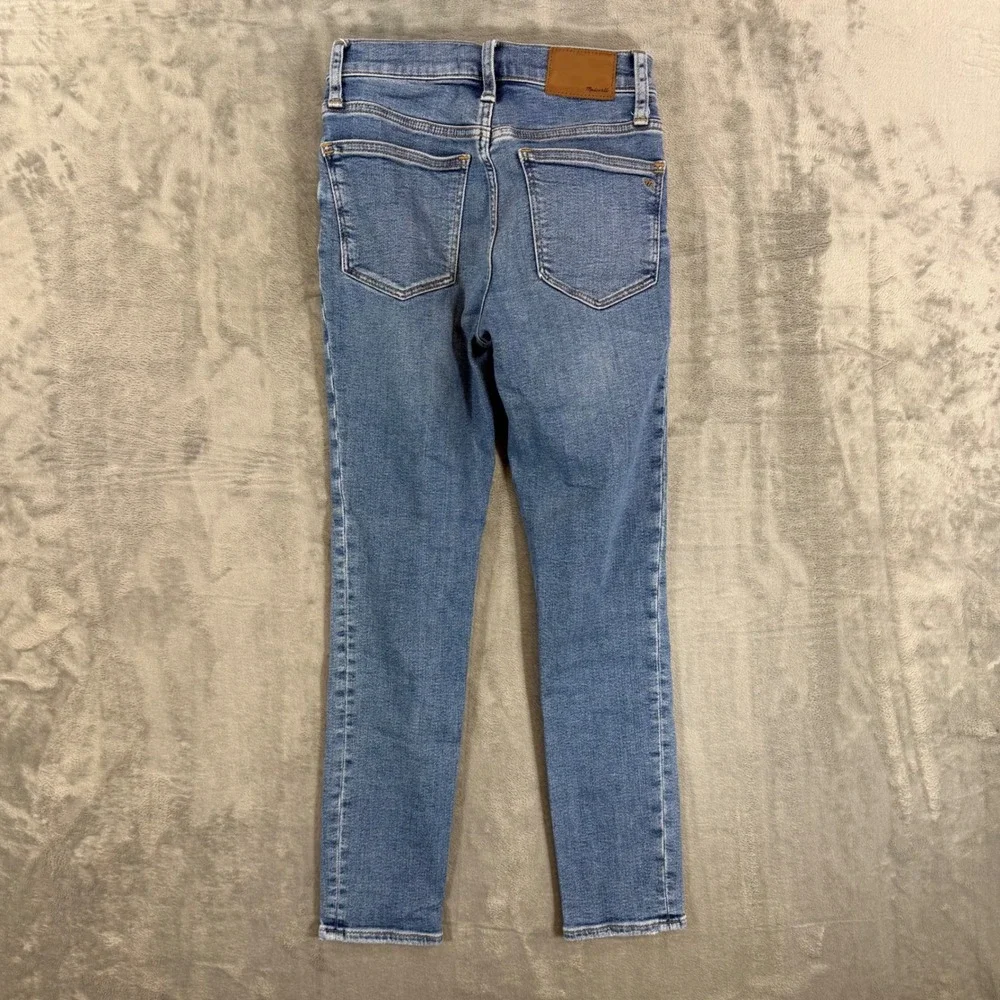 Madewell Mid Rise Skinny Crop Jeans Women's Size 23 Light Blue Button‎ Fly Denim